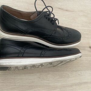 Cole Haan Black Leather Oxfords